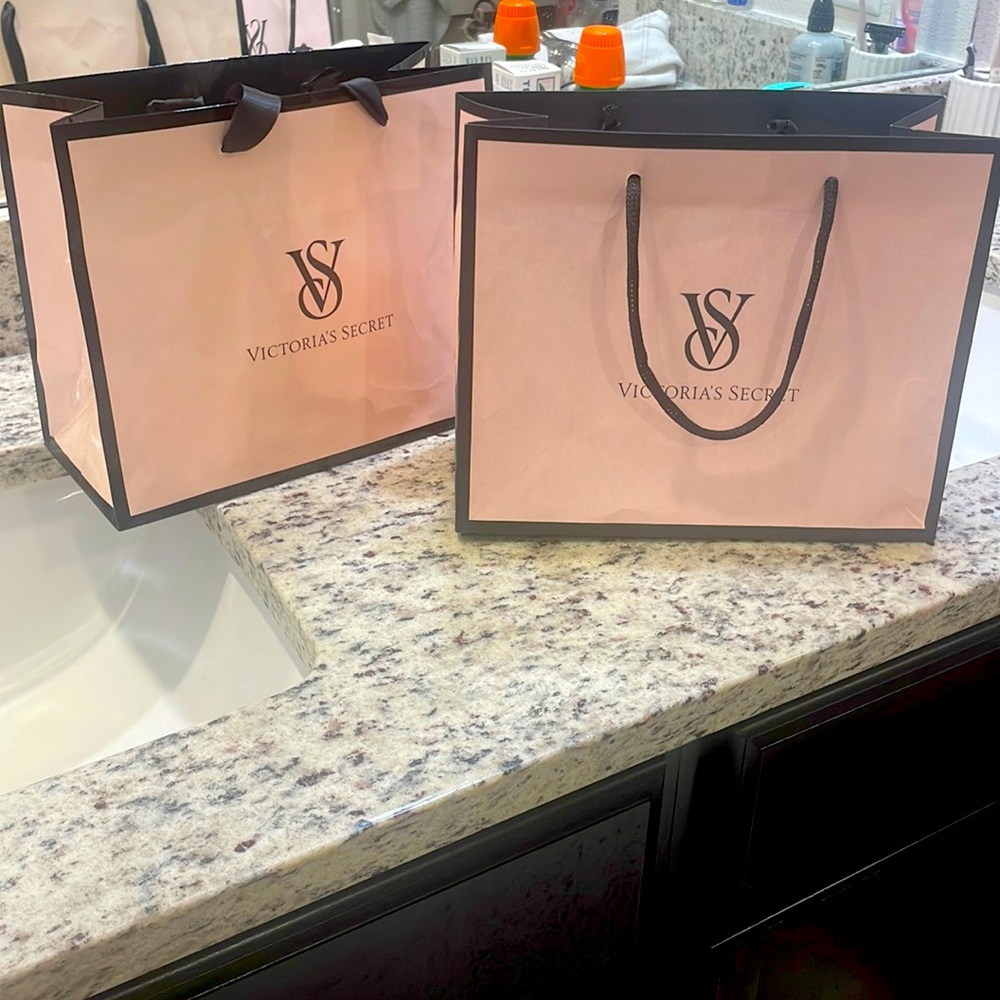 Two medium size Victoria secret bags